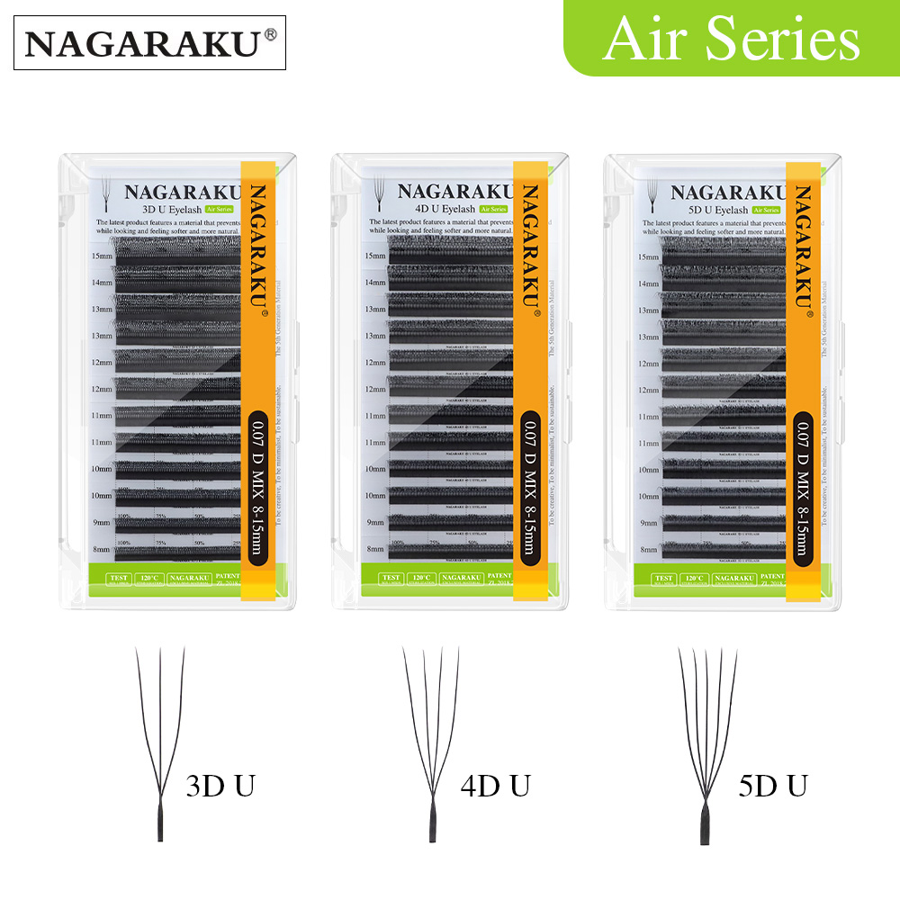 Eyelash Extension Yelix - NAGARAKU U شكل ثلاثية الأبعاد/4D/5D ضوء