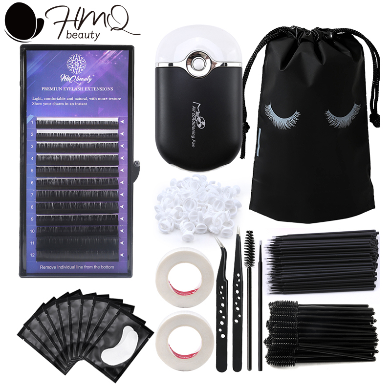 217 قطعة لاش تمديد عدة للمبتدئ - مراجعة Eyelash Extension Fan وسعره