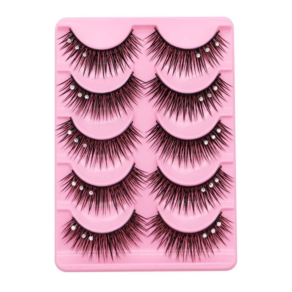 رموش صناعية سميكة مزينة بالترت - مراجعة Eyelash Extension For Big Eyes وسعره