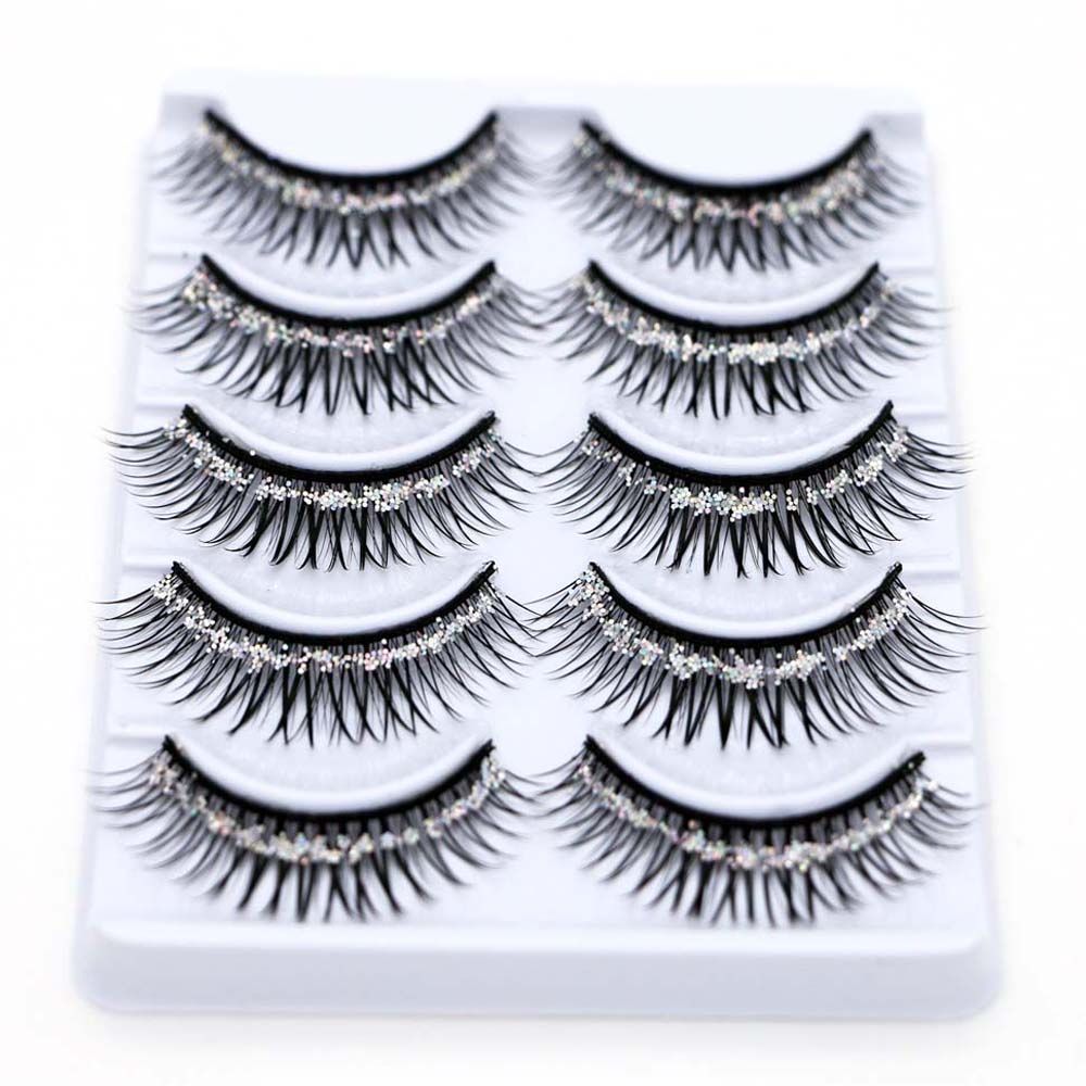 رموش صناعية سميكة مزينة بالترت - مراجعة Eyelash Extension For Big Eyes وسعره