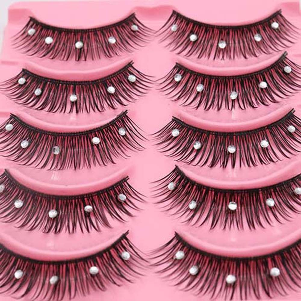 رموش صناعية سميكة مزينة بالترت - مراجعة Eyelash Extension For Big Eyes وسعره