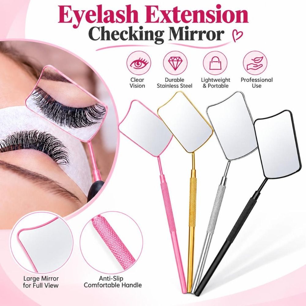 مرآة فحص رموش من الفولاذ المقا - مراجعة Eyelash Extension Fan وسعره
