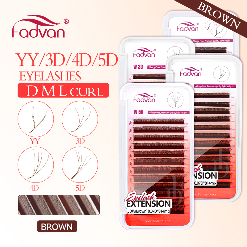 FADVAN براون 4D/3D/5D جلدة W ش - مراجعة Eyelash Extension Yelix وسعره