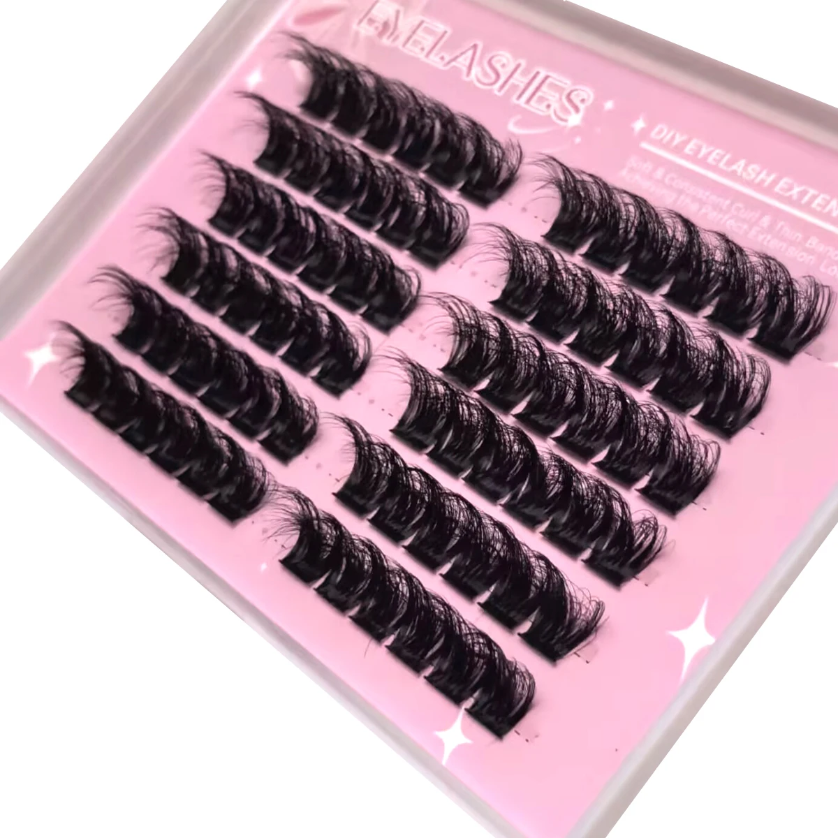 رموش صناعية من AMSDCN، 10 صفوف - مراجعة Eyelash Extension For Big Eyes وسعره